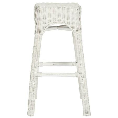 SAFAVIEH Percy Wicker Counterstool, Distressed White WIK6501A